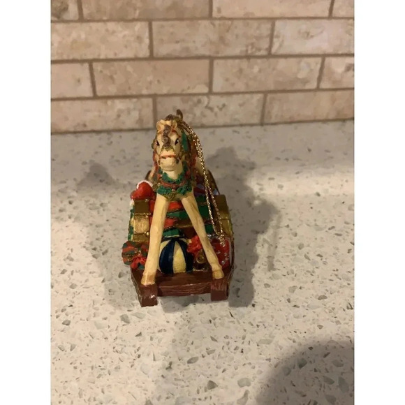 Merry‎ Christmas Rocking Horse San Francisco Music Box  Fb - Picture 2 of 5